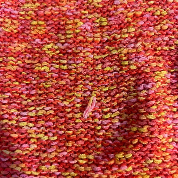Coldwater Creek Sleeveless Knit Sweater Multicolor Orange Pink Yellow Size L - Picture 7 of 8